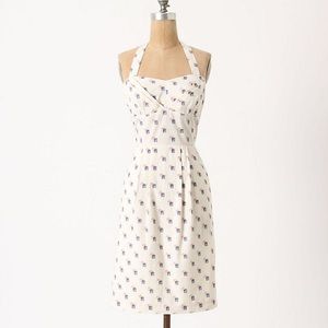 Anthropologie white halter dress